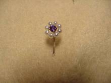 Sweet Amethyst and Pearl Cluster Victorian