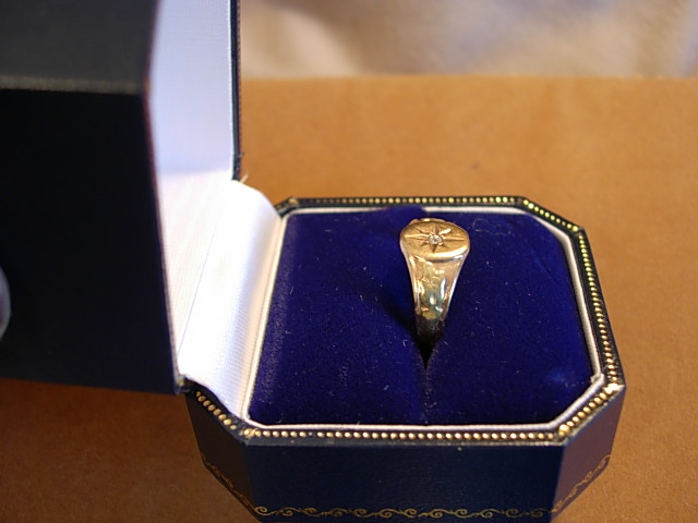Sweet Circa 1900 Diamond and Yellow Gold Ring