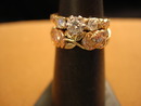 Sweet TriColor 14Kt Gold and Diamond Wedding