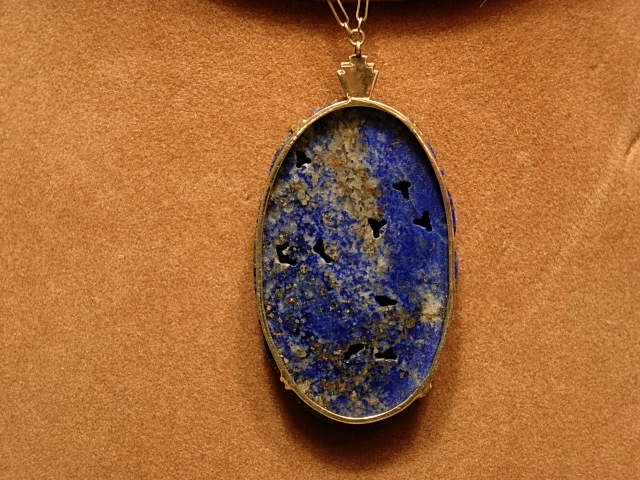 Art Deco Circa 1930 Lapis and 14Kt Yellow Gold