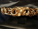 Heavy 14Kt Yellow Gold Double Curblink Bracelet