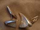 Georg Jensen 1950s Abstract Silver Cufflinks