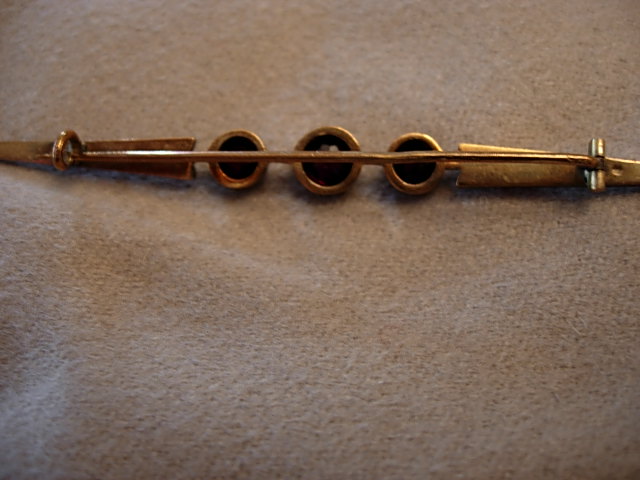 Turn of the Century Garnet Bar Pin