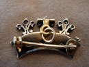 Victorian Diamond and Silver Gilt Crown Brooch