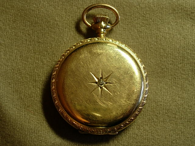 American Waltham 14Kt Yellow Gold Diamond Watch