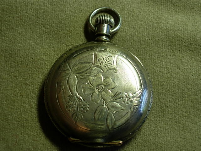 Elgin Silver Victorian Lapel Watch