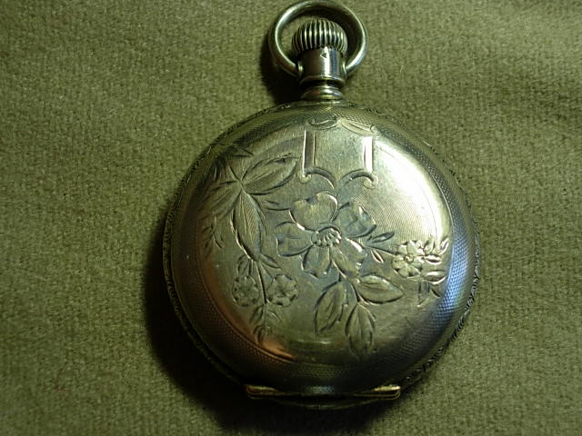 Elgin Silver Victorian Lapel Watch