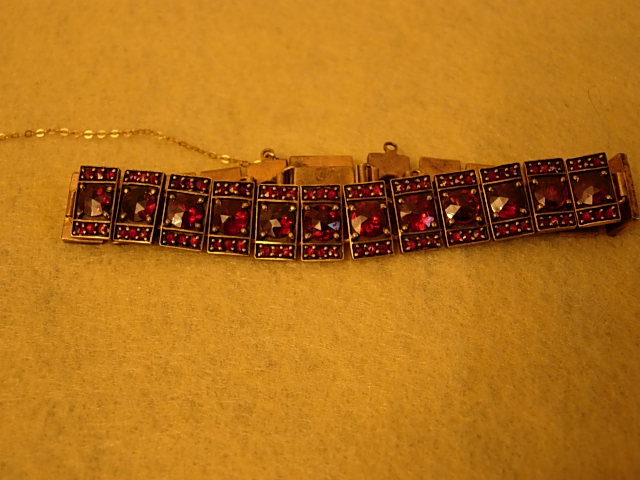 Exquisite Circa 1900 Garnet Bracelet