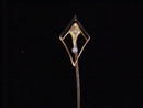 Circa 1920 Art Deco Pearl, 14 Kt Yellow Gold &
