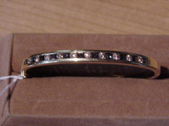 18kt yellow gold diamond and sapphire bracelet