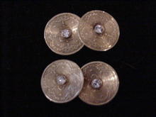 American, Larter & Sons Gold Diam Cufflinks