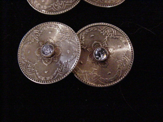 American, Larter & Sons Gold Diam Cufflinks