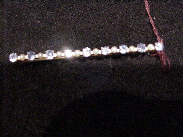 Turn of the Century Pearl/Sapphire Bar