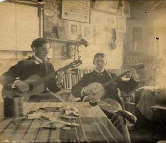 Banjo and Guitar Players