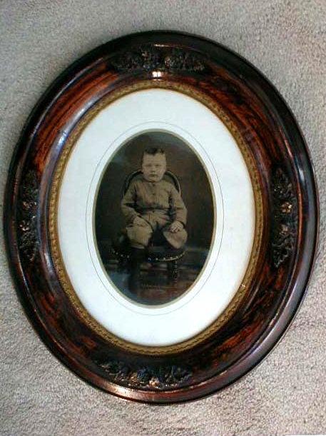 Framed Tintype: Boy on a Chair