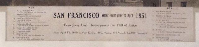 San Francisco Water Front Prior to April 1851