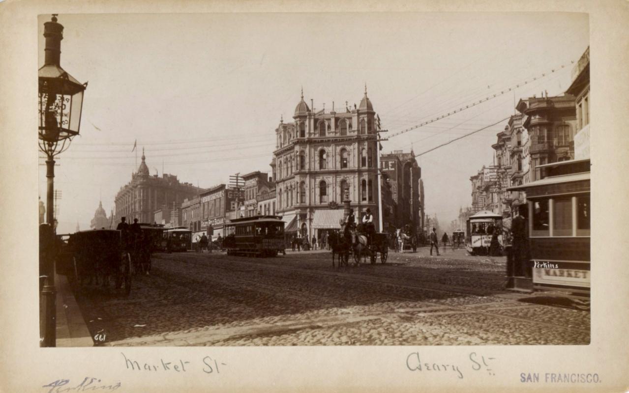 San Francisco: Geary and Market Street, c.1890
