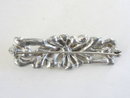 Domed Pot Metal Rhinestone Pin Swirl Vintage