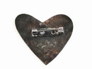 Handmade Hammered Heart Pin