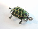 Sterling Turtle Pin Enamel Silver Signed So Sweet