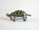 Sterling Turtle Pin Enamel Silver Signed So Sweet