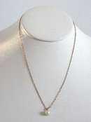 Signed Cultured Pearl Pendant Chain Vintage