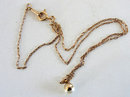 Signed Cultured Pearl Pendant Chain Vintage