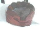 Vintage Hat in mink,netting,ribbon!Stunning!