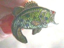 Enameled Fish Tac, Tie, Signed