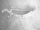 Rhinestone Sword Brooch