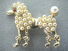 Multi Pearl Poodle Pin, Absolutely Beautiful!