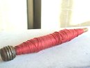 4 Yarn Spindles, Old wooden, w/Yarn
