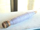 4 Yarn Spindles, Old wooden, w/Yarn