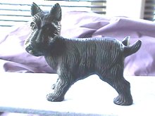 Scottie Dog Untrained, Black Cast Iron