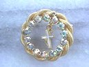 Cross Circle Pin w/A/B and Braided
