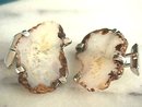 Agate Slice Cuff links w/ Pat. No.