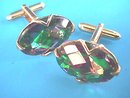 Swank Watermelon Tourmaline(fx) Cuff Links
