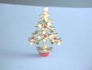 Christmas Tree Pin, Red,Grn,Tiny Pearls,Cute!