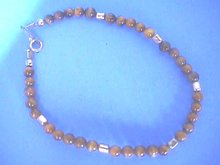Tigereye 14KGF Bracelet, 7 1/4 inches,Petite