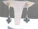 Lewis Seagull Earrings, Vint, Filigree, Faceted