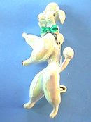 Poodle Trembler Pin,Vintage,Head moves,Cute!