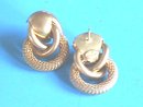 Givenchy Matte Earrings,Gold, Pierced,Mesh