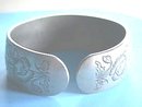 Kirk Pewter Cuff,Bracelet,Vintage,Poppy,No'd.