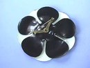 Flower Power Pin,Black & White,Vintage,1960s