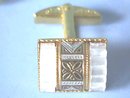 Fancy Domed Cuff Links, Toledo style,etching+