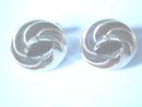 Silver Swirl Cuff Links, Black Navette, Like New!