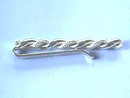 Swank Twisted Tiebar,Tie Bar,Text/Smooth,Silvr