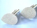 Textured Cuff Links,Cufflinks,Pear Shaped,Silver