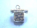 Telephone Silver Pendant,Charm,Dial,Rotary