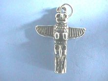 Sterling Totem Pole, Pendant/Charm,Detailed